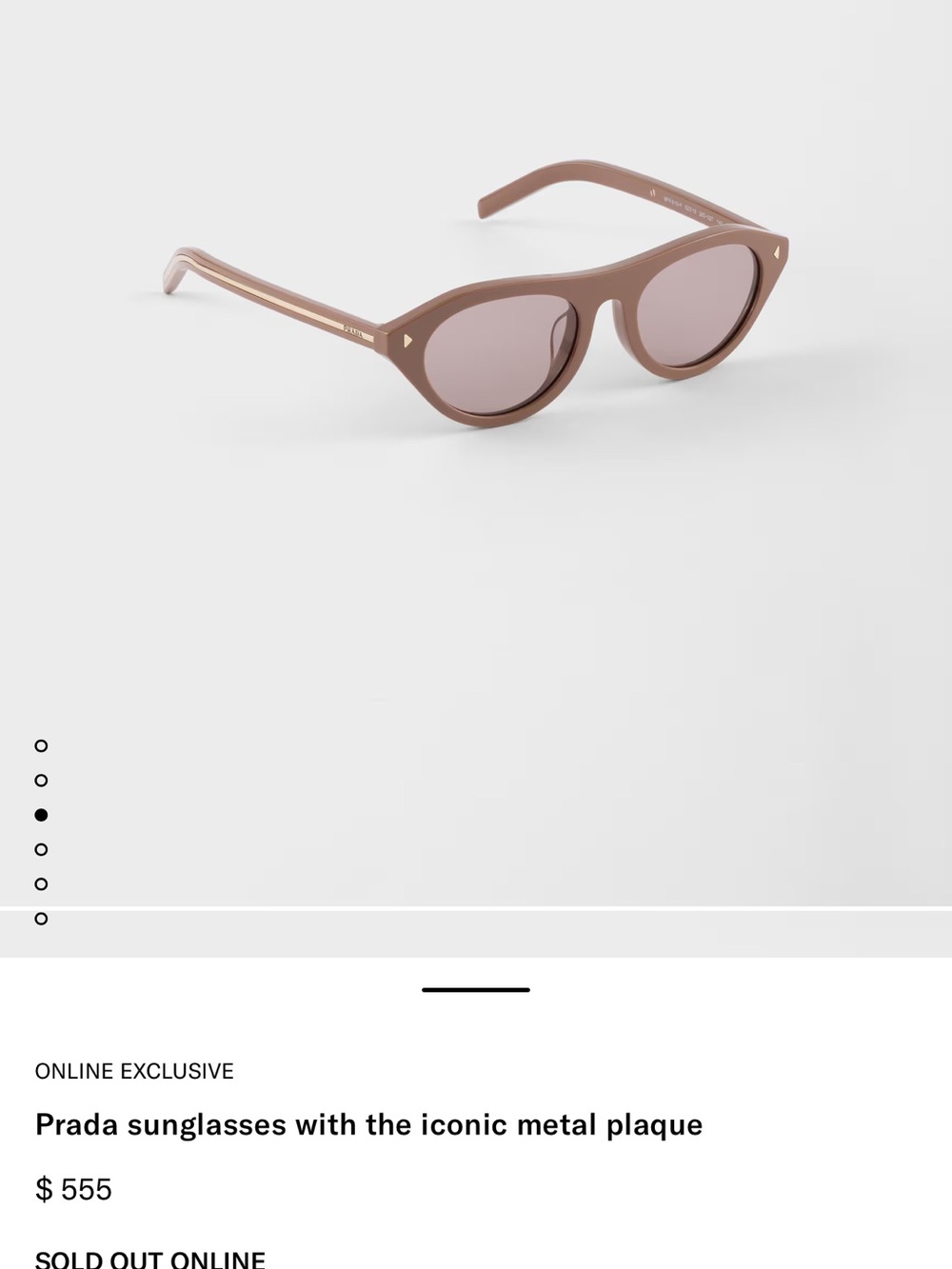 Prada Women’s Taupe Cat-Eye Sunglasses
